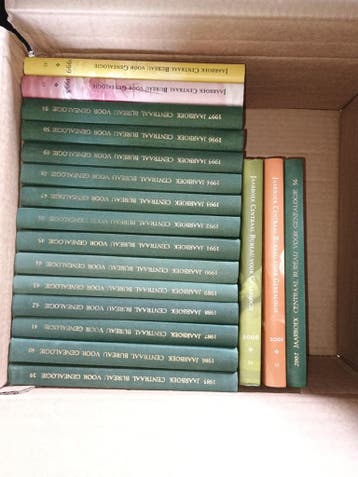 18 Jaarboeken Centraal Bureau Genealogie (1985-2002)