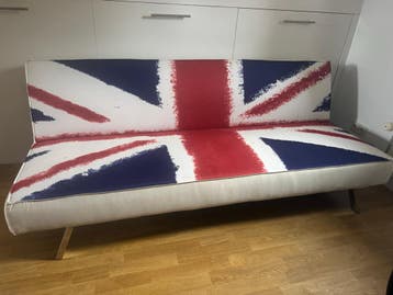 Gratis slaapbank met Union Jack design