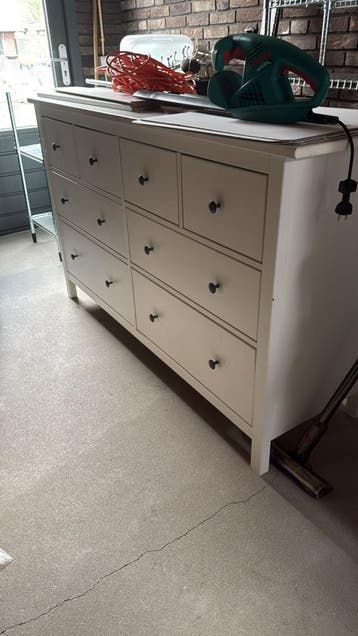 IKEA HEMNES ladekast met 8 lades, wit gebeitst