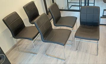 Kunstleren stoelen 5 stuks top staat, gratis af te halen!