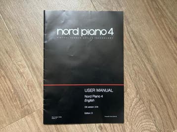 Handleiding user manual Nord Piano 4