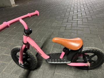 Roze Happy Rider loopfiets voor kinderen