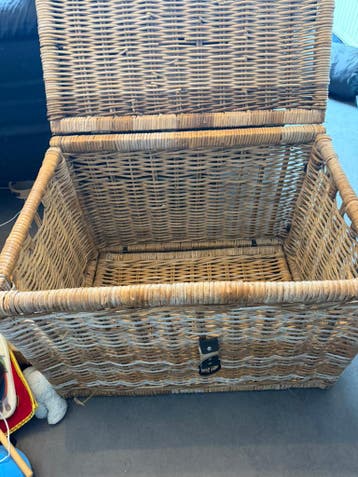 Grote rieten opbergmand 70x50x45h