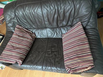 Comfortabele 2-persoons leren bank