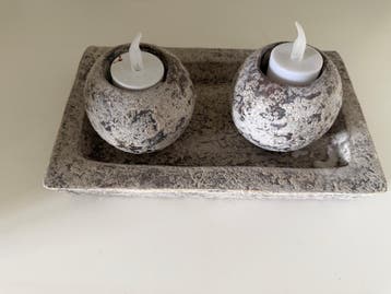 Set kaarsjes (waxinelichtjes) houder