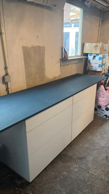 Ikea ladenkasten/bureaukasten met werkblad izgs