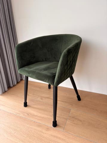 4 groene eetkamer stoelen
