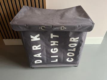 Wasmand met 3 vakken voor sorteren van was