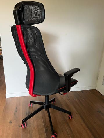 Ikea Gaming Bureaustoel - Zwart/Rood - Gebruikt