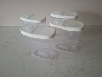 4x IKEA 365+ transparante pot met deksel 1,3Lp