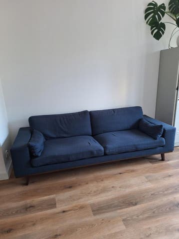Gratis: Blauwe bank - 235x86x82 cm - Gebruikt, prima staat