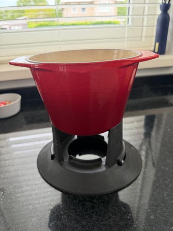 Gratis. Kaasfondue stel. Gietijzer
