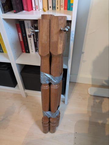 4x Massief houten tafelpoten, 72cm hoog GRATIS