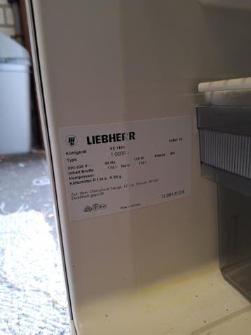 Tafelmodel koelkast liebherr
