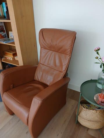 Bruine leren relax stoel