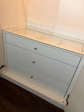 GRATIS Ikea pax ladeblok met glas 2 stuks