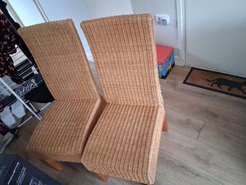 Set van 2 rotan stoelen