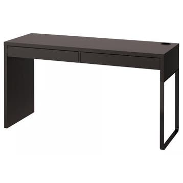 Gratis ophalen - IKEA MALM Bureau met 2 lades - Zwartbruin