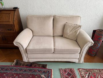 Comfortabele 2-zitsbank - Crèmekleurig