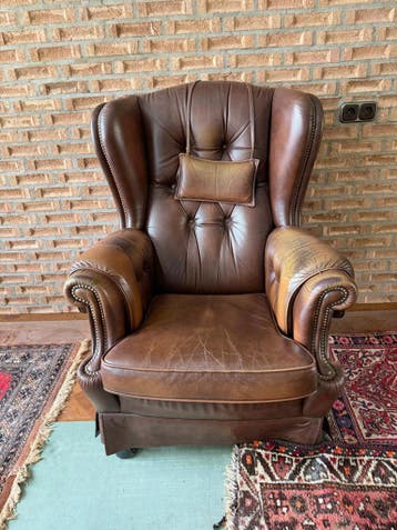Leren Chesterfield Fauteuil - Klassiek en Comfortabel