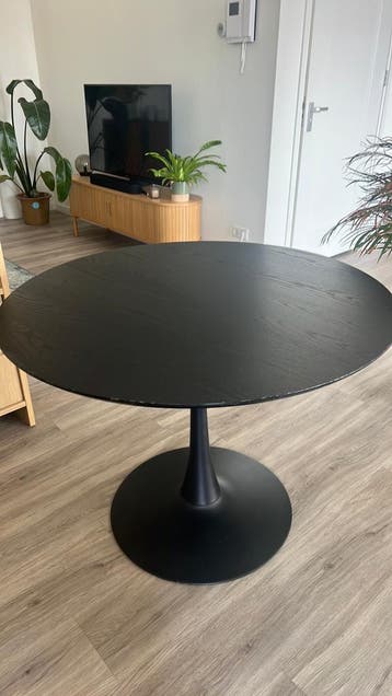 Gratis ronde zwarte eettafel 100 cm