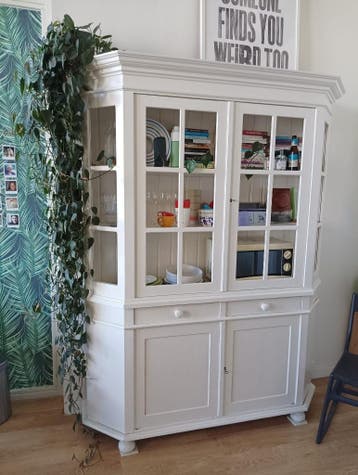 Vitrinekast vintage wit