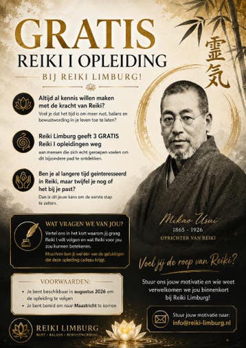 GRATIS OPLEIDING REIKI LIMBURG