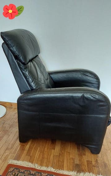 Nette leren relaxstoel (mechanisch) GRATIS ophalen!!