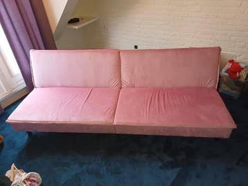 Roze slaapbank 200cm lang