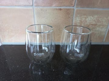 2 espressoglaasjes dubbelwandig merk sage