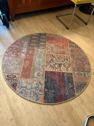 Leuk rond tapijtje 116 cm vloerbeschermer of verfraaiing