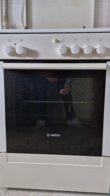 Bosch gasfornuis met oven - Wit, 4 pitten