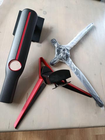 Gratis monitorstandaard onderdelen - Zwart/Rood