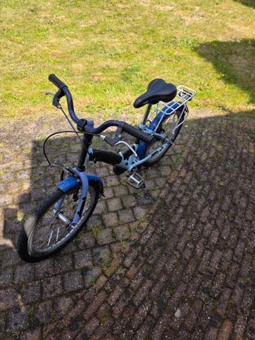 Kinderfiets 20 inch - Blauw met bagagedrager