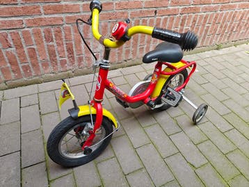 Puky kinderfiets met zijwieltjes - Rood/Geel