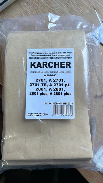 Stofzuigerzakken karcher 6.904-263