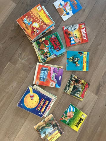 Collectie stripboeken: Asterix, Lucky Luke, Storm, e.a.