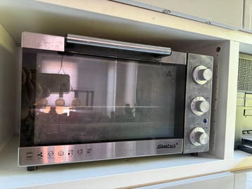 Kleine oven (hetelucht) werkt perfect. GRATIS