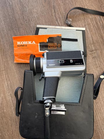 Vintage Kohka Super 8 Filmcamera met Tas en Handleiding