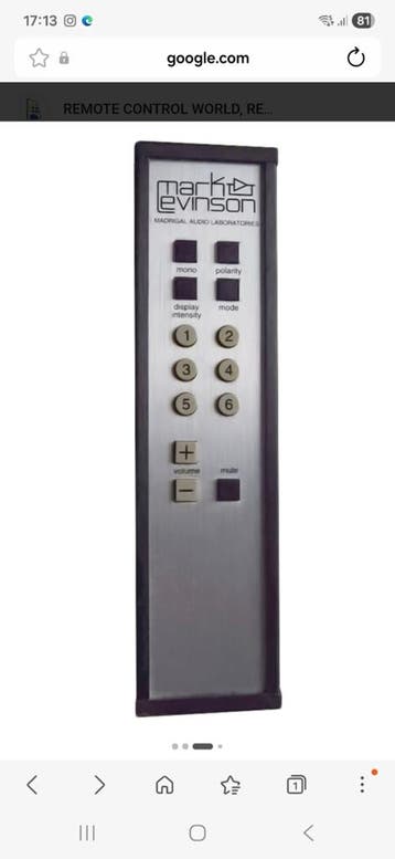 GEVRAAGD: MARK LEVINSON 380 S REMOTE