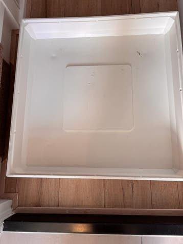 Lekbak voor wasmachine of droger wit 70x70