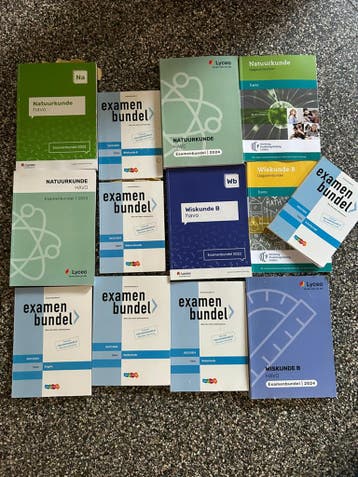 Examenbundels Eng/NL/Wis B/Nat/ Scheik