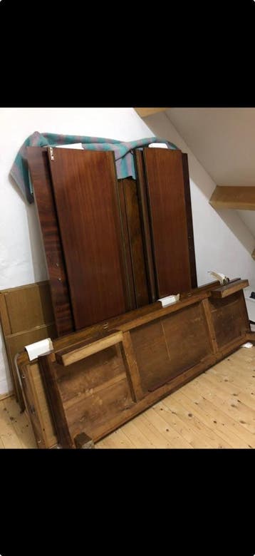 Art deco wortelnotenhouten linnen kast