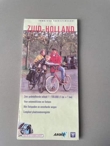 ANWB/VVV Toeristenkaart GEBRUIKT Zuid-Holland