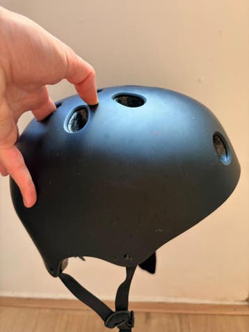 Zwarte Skatehelm / Fietshelm