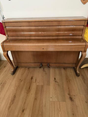 Vintage Ganzevoort piano – klassieke houten upright piano