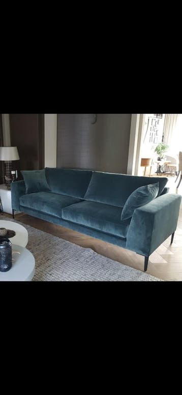 Zitbank in mooie groene Velvet stof.
