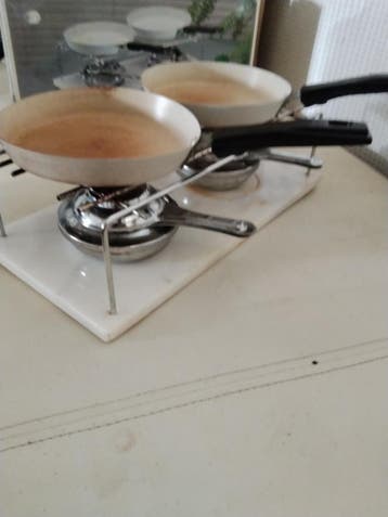 Marmer Gourmetset met pannetjes en branders