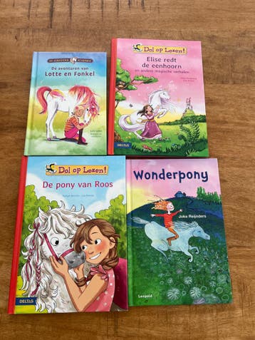 4 paardenboeken: De Eenhoorn Academie, Dol op Lezen, Wonderp