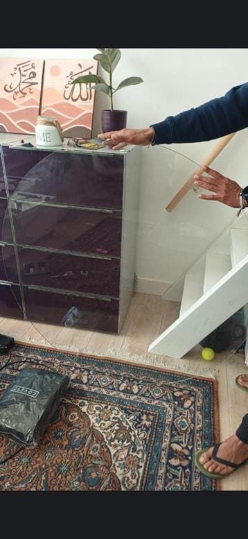 Ronde glazen tafelplaat - 112 cm diameter